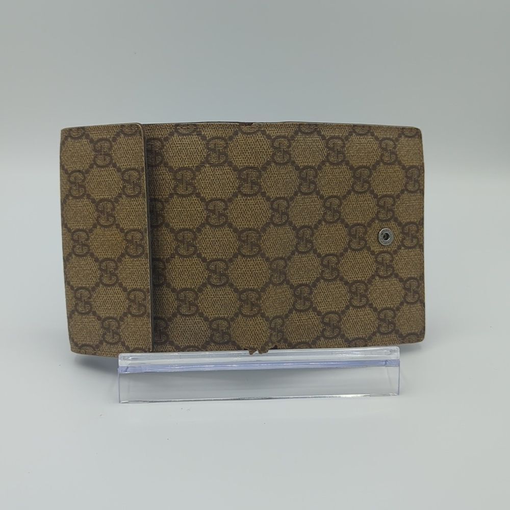 Gucci Tan and Brown Monogram Wallet - Picture 4 of 14